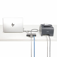 StarTech.com 2-Port USB-C Hub mit Ethernet und RS232 Port,USB-A Adapter, Ladefunktion 100W Power Delivery Pass-Through, 2x USB-A 5Gbps, Gigabit LAN, RS232 Seriell (FTDI)