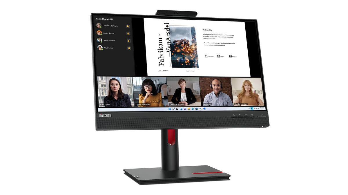 Lenovo ThinkCentre Tiny-In-One 22 Gen 5 Computerbildschirm 54,6 cm (21.5") 1920 x 1080 Pixel Full HD LED Touchscreen Schwarz