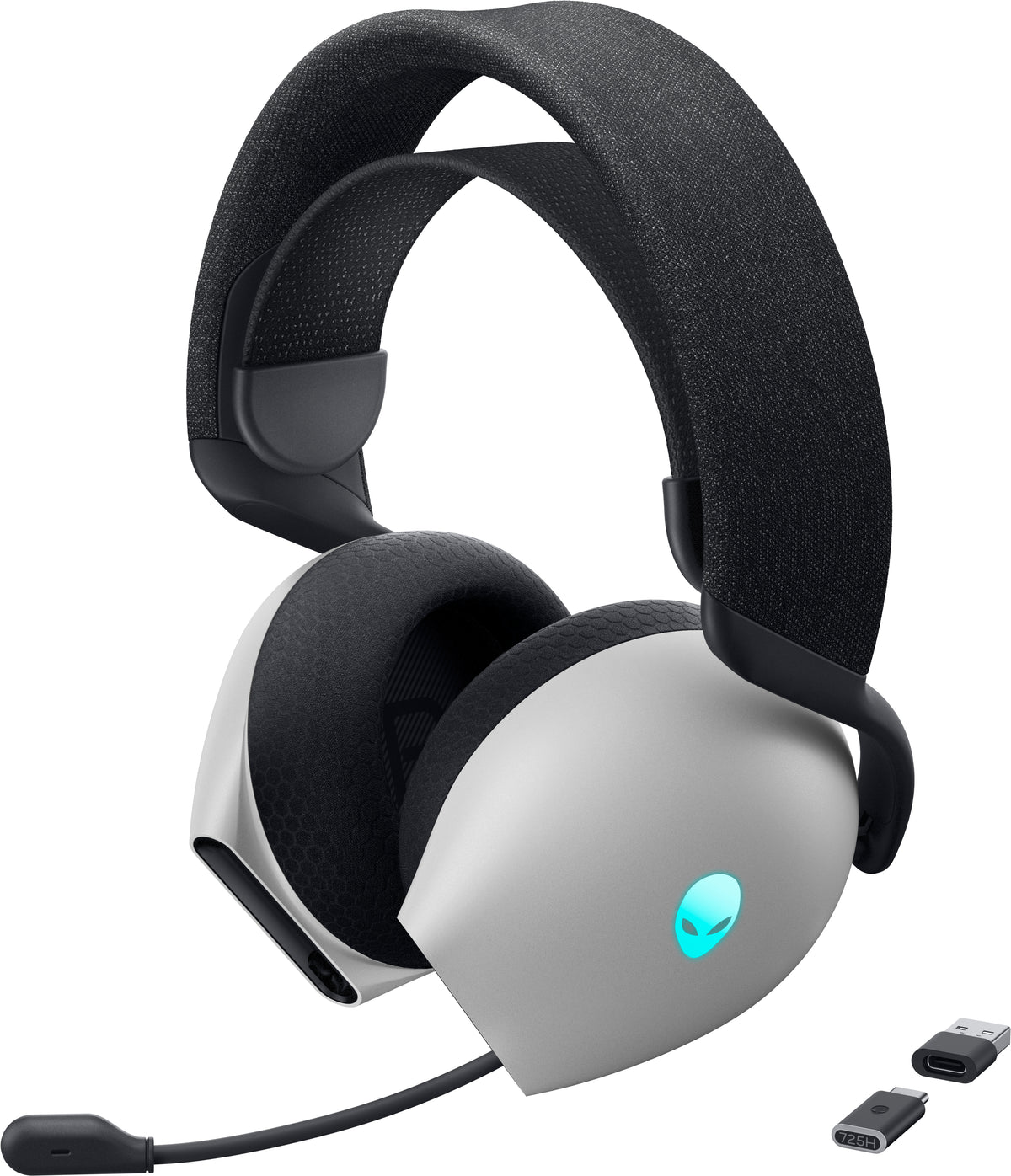 Alienware AW725H Kopfhörer Verkabelt & Kabellos Kopfband Gaming USB Typ-C Bluetooth Schwarz, Weiß