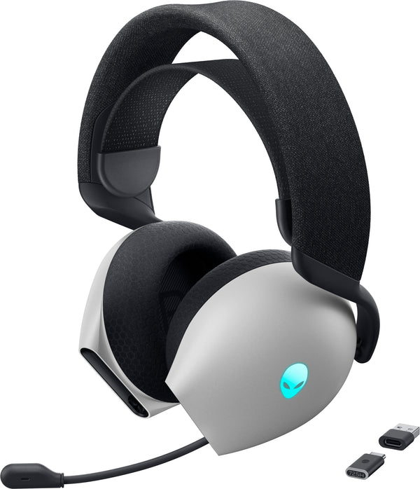 Alienware AW725H Kopfhörer Verkabelt & Kabellos Kopfband Gaming USB Typ-C Bluetooth Schwarz, Weiß