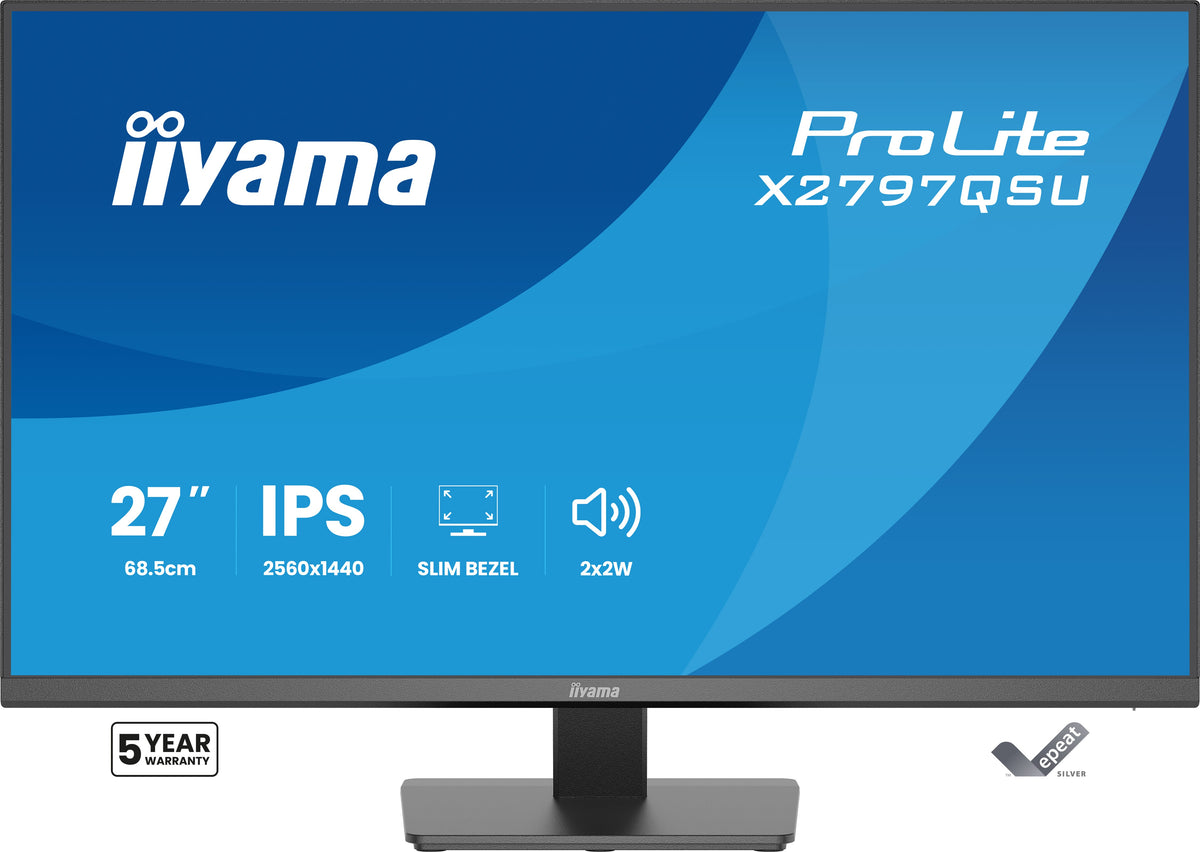 iiyama ProLite X2797QSU-B1 Computerbildschirm 68,6 cm (27") 2560 x 1440 Pixel Quad HD LED Schwarz