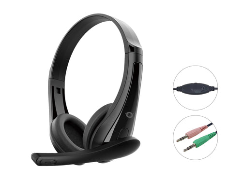 Conceptronic POLONA06B3T Stereo-Headset 3,5 mm, Geräuschreduzierendes Mikrofon