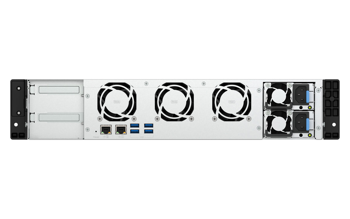 QNAP TS-855EU-RP NAS Rack (2U) Intel Atom® C5125 8 GB DDR4 0 TB QuTS hero Schwarz