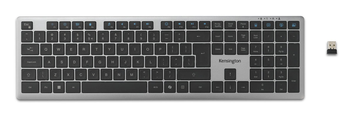 Kensington KB535 EQ Tastatur RF Wireless + Bluetooth Grau