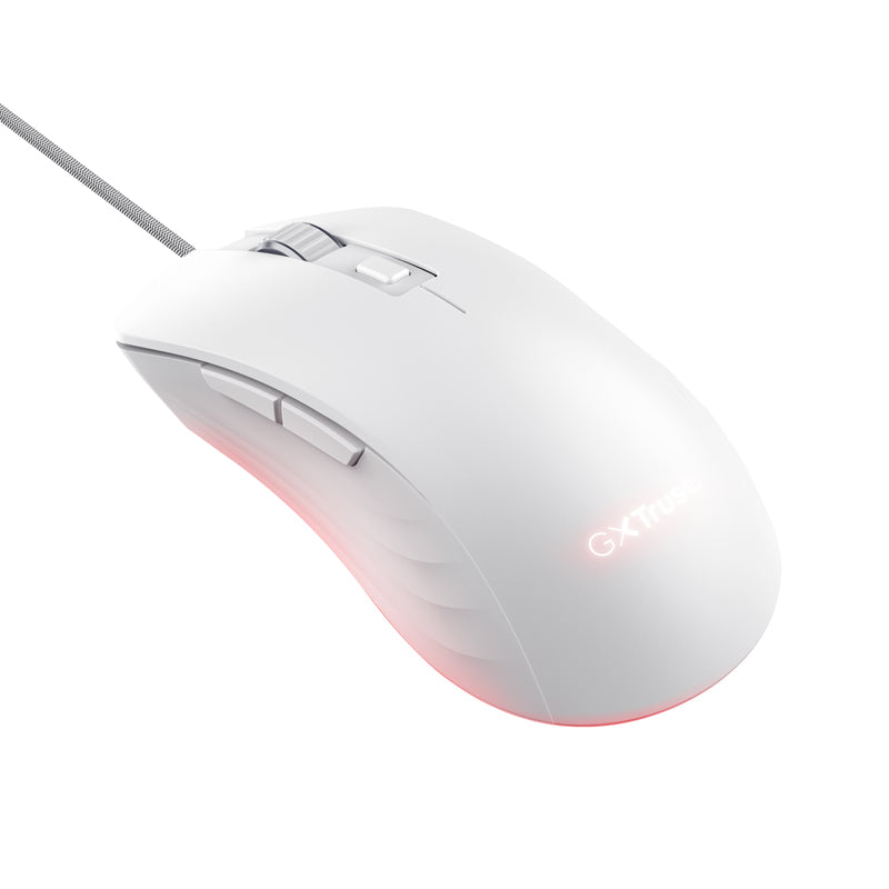 Trust GXT924W YBAR+ Maus Gaming rechts USB Typ-A Optisch 25600 DPI