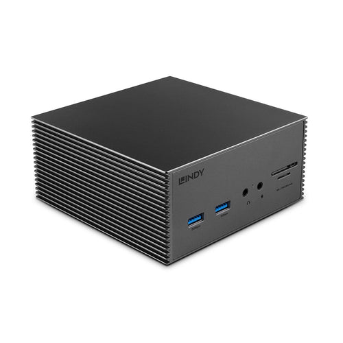 Lindy 43378 laptop-dockingstation & portreplikator Kabelgebunden USB 3.2 Gen 2 (3.1 Gen 2) Type-C Grau