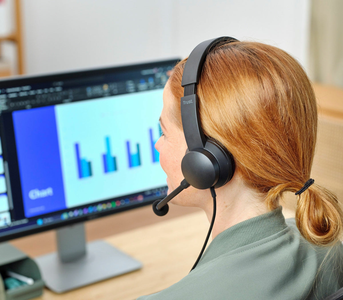 Trust HS-260 Kopfhörer Kabelgebunden Nackenband Büro/Callcenter USB Typ-A Schwarz