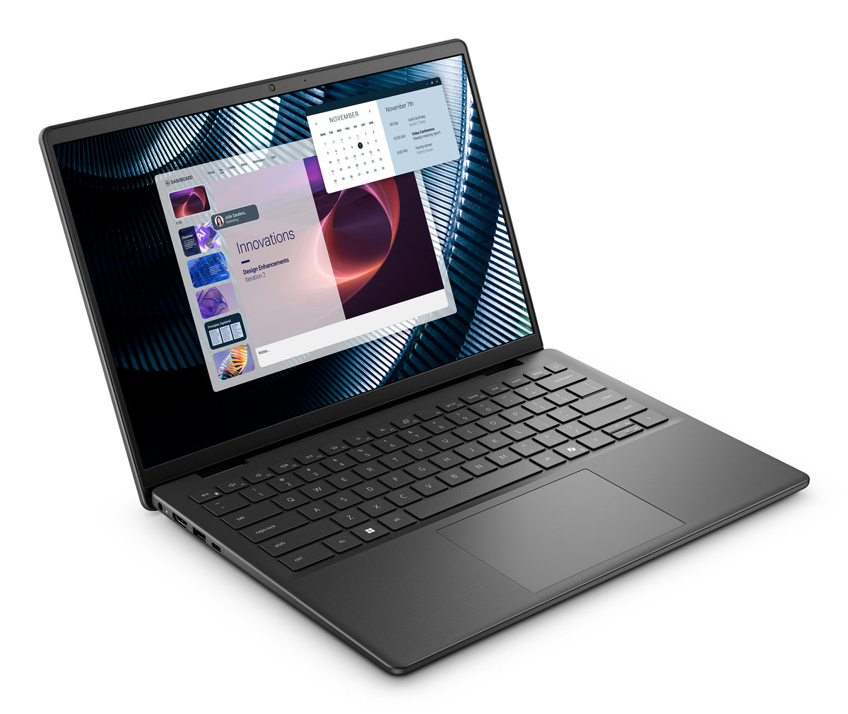 DELL Pro 14 Essential PV14250 Intel Core 7 150U Laptop 35,6 cm (14") Full HD+ 16 GB DDR5-SDRAM 512 GB SSD Wi-Fi 6 (802.11ax) Windows 11 Pro Schwarz Französisch