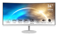 MSI Pro MP341CQWDE Computerbildschirm 86,4 cm (34") 3440 x 1440 Pixel UltraWide Quad HD Weiß