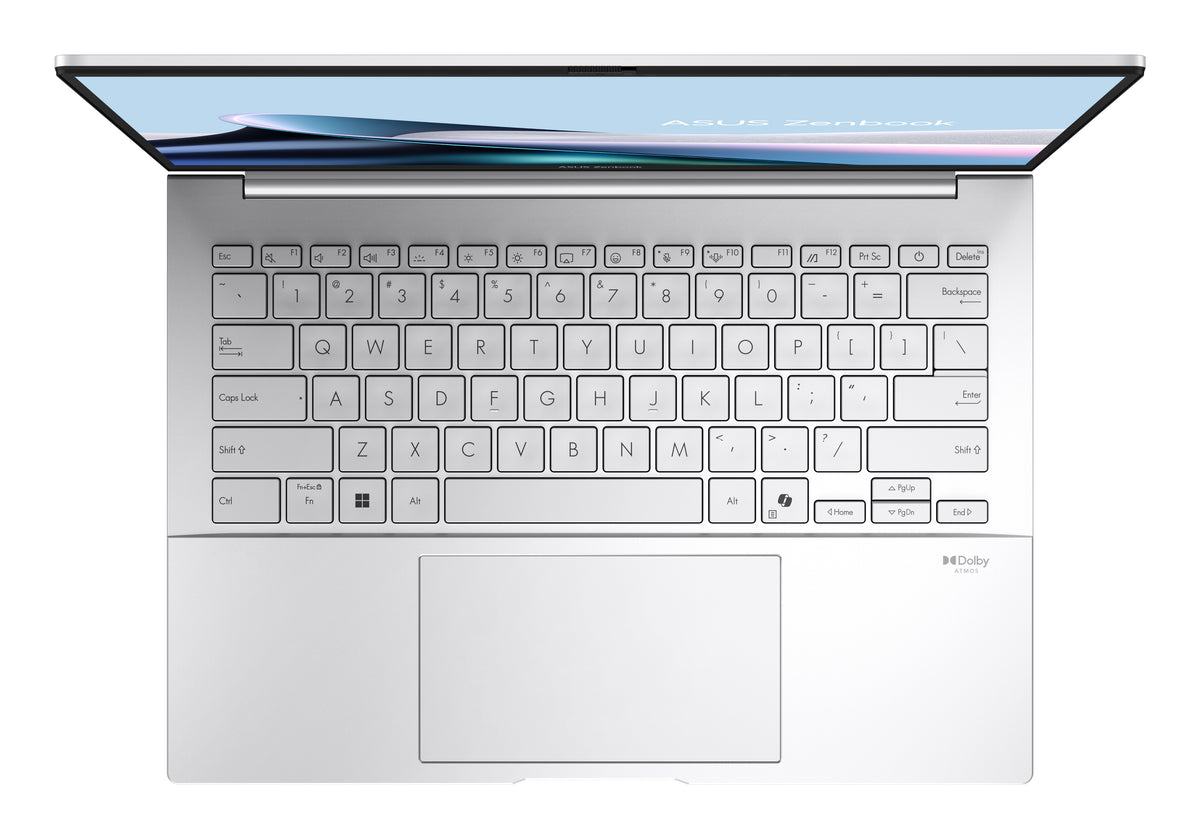 ASUS Zenbook 14 OLED UX3405CA-QD1302W Intel Core Ultra 7 255H Laptop 35,6 cm (14") WUXGA 16 GB LPDDR5x-SDRAM 1 TB SSD Wi-Fi 7 (802.11be) Windows 11 Home Deutsch Silber