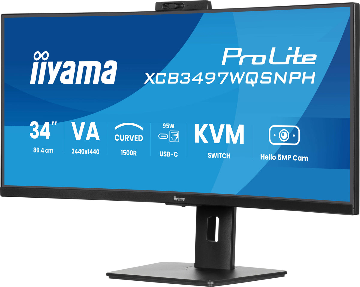 iiyama ProLite XCB3497WQSNPH-B1 Computerbildschirm 86,4 cm (34") 3440 x 1440 Pixel UltraWide Quad HD LED Schwarz
