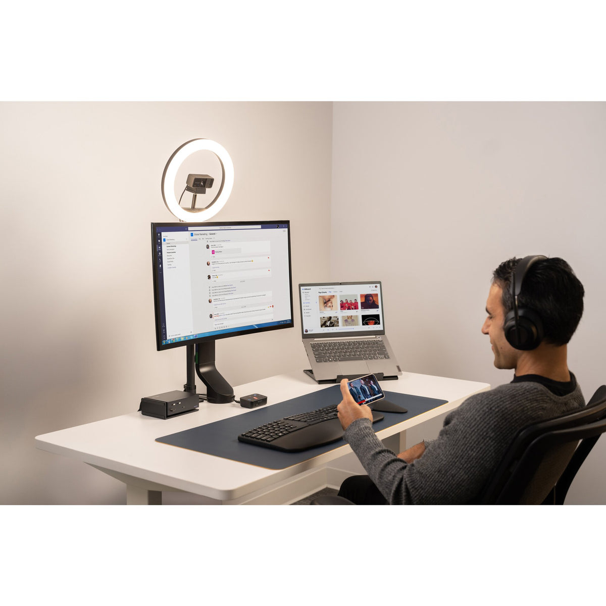 Kensington SmartFit Platzsparender Single Monitorarm
