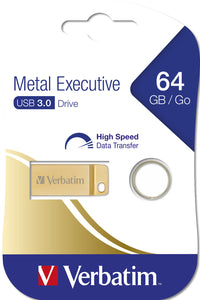 Verbatim Metal Executive - USB 3.0-Stick 64 GB - Gold