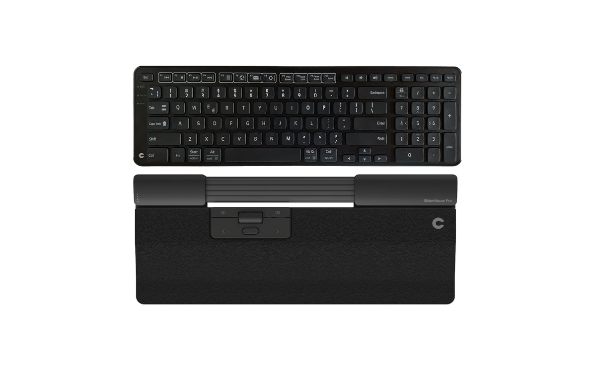 Contour Design SliderMouse Pro Regular veganem Leder + Balance Keyboard BK - Drahtlos– US Version
