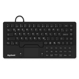 KeySonic KSK-5031IN (UK) Industrie Tastatur, USB, Touchpad +2 Maustasten, schwarz, wasserdicht IP68
