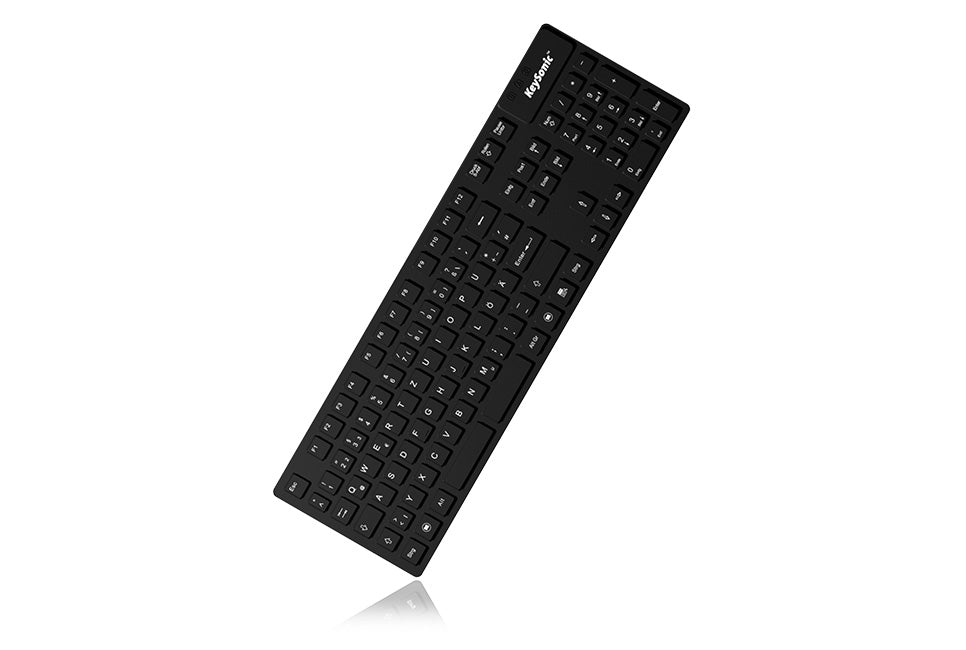 KeySonic KSK-8030 IN (UK) Industrietastatur, USB, wasserdicht IP 68, schwarz