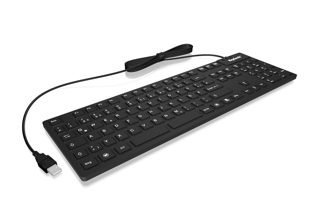 KeySonic KSK-8030 IN (UK) Industrietastatur, USB, wasserdicht IP 68, schwarz