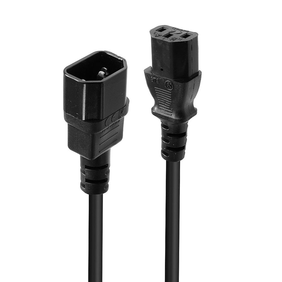 Lindy 30321 Câble d'alimentation Noir 1 m Coupleur C14 Coupleur C13