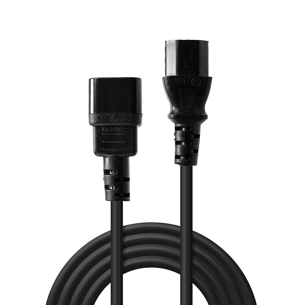 Lindy 30320 Stromkabel Schwarz 0,5 m C14-Koppler C13-Koppler