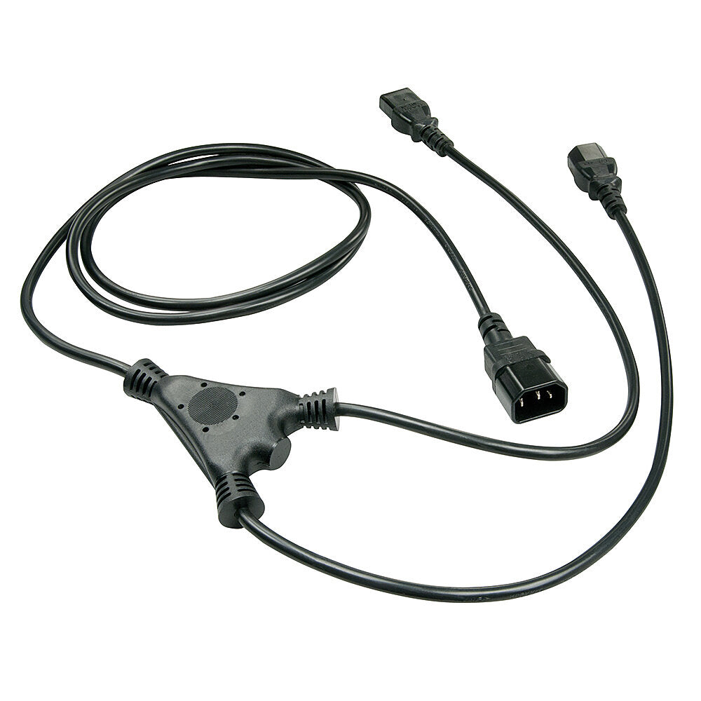 Lindy 30363 Stromkabel Schwarz 1 m C14-Koppler 2 x C13-Koppler