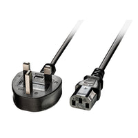 Lindy 30434 Stromkabel Schwarz 3 m Netzstecker Typ G C13-Koppler
