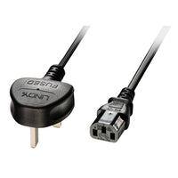 Lindy 30434 Stromkabel Schwarz 3 m Netzstecker Typ G C13-Koppler