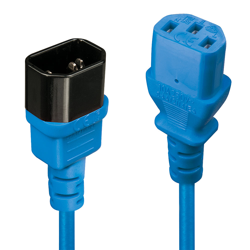 Lindy 30470 Stromkabel Blau 0,5 m C14-Koppler C13-Koppler