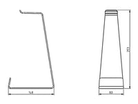 Multibrackets 2050 Kopfhörer-/Headset-Zubehör Kopfhörer-Halterung