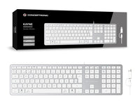 Conceptronic KAYNE02WES USB Slim-Tastatur, QWERTY Spanisch, kompatibel mit Windows und macOS