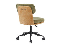 Equip 651025 Drehbarer Schreibtischstuhl, gepolsterter Chenille-Stuhl, Home-Office-Stuhl, höhenverstellbar, verchromtes Fußkreuz, Grün