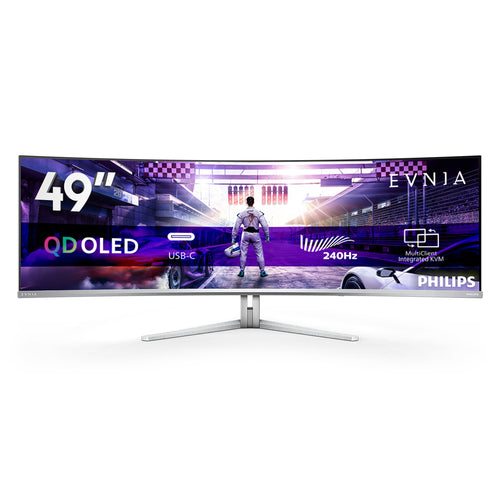Philips Evnia 8000 49M2C8900/00 Computerbildschirm 124,2 cm (48.9") 5120 x 1440 Pixel Dual QHD QD-OLED Weiß