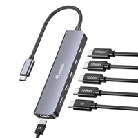 Equip USB-C 6-in-1 Multifunktionaler Adapter, HDMI 4K/60Hz, USB 3.2 Gen2 x 4 (10Gbps), 100W USB PD