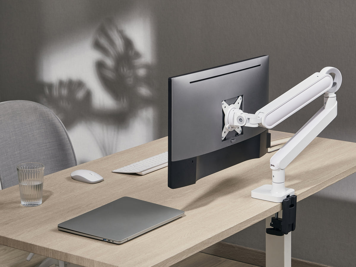 Equip 17"-35" Premium Monitor Schreibtischhalterung, Weiß