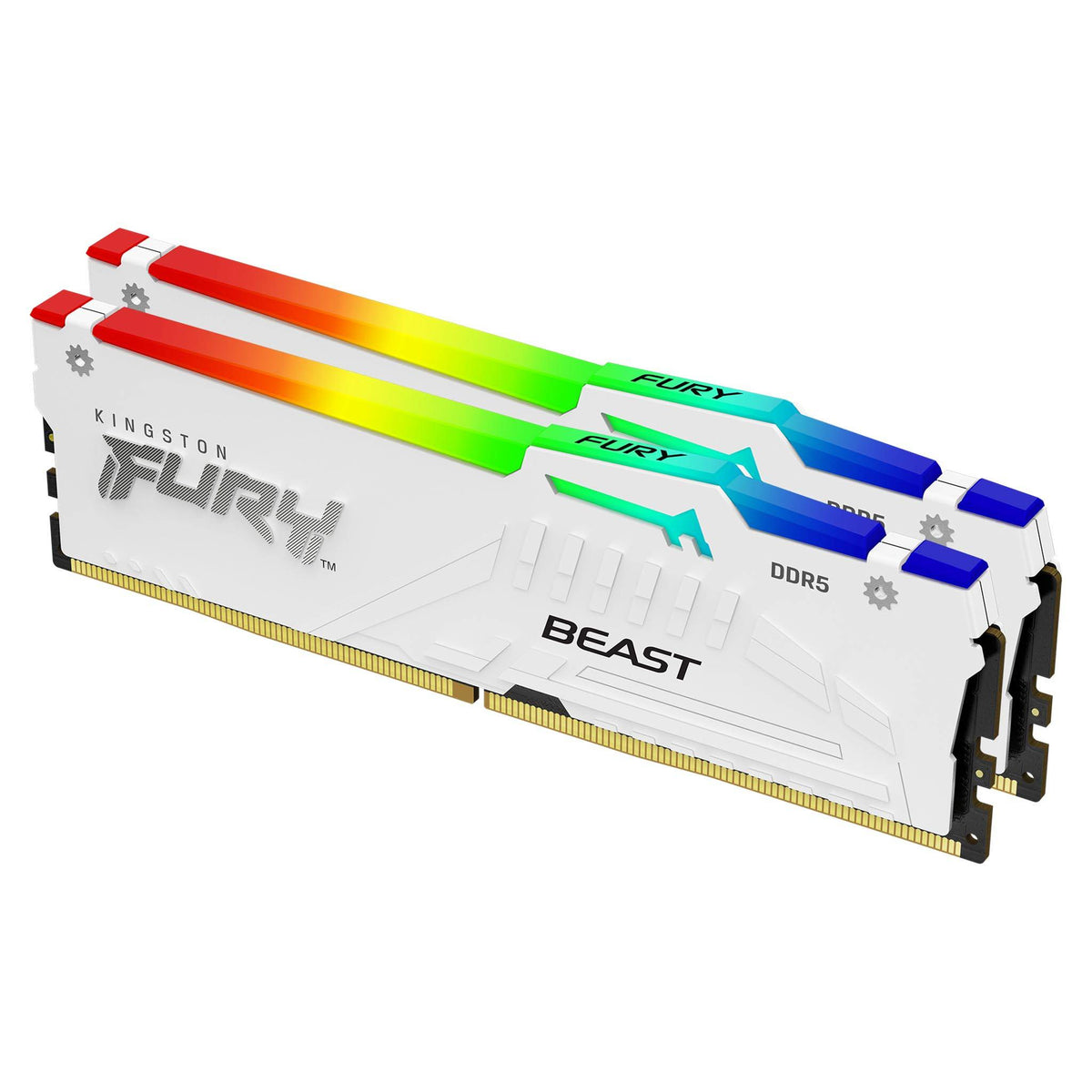 Kingston Technology FURY Beast 64 GB 5600 MT/s DDR5 CL36 DIMM (2er-Kit) White RGB EXPO