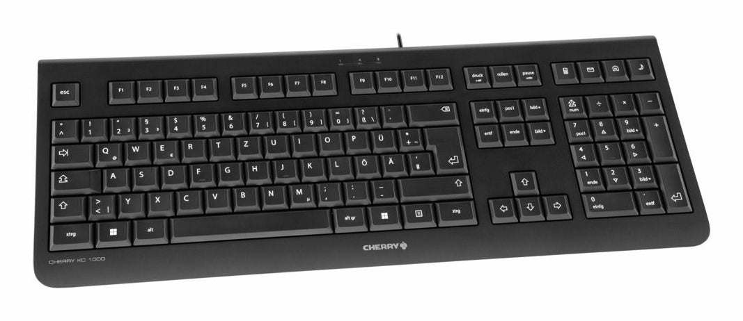 CHERRY KC 1000 Tastatur Universal USB AZERTY Belgisch Schwarz