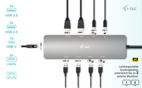 i-tec USB-C Metal Nano 2x Display Docking Station + Power Delivery 100 W
