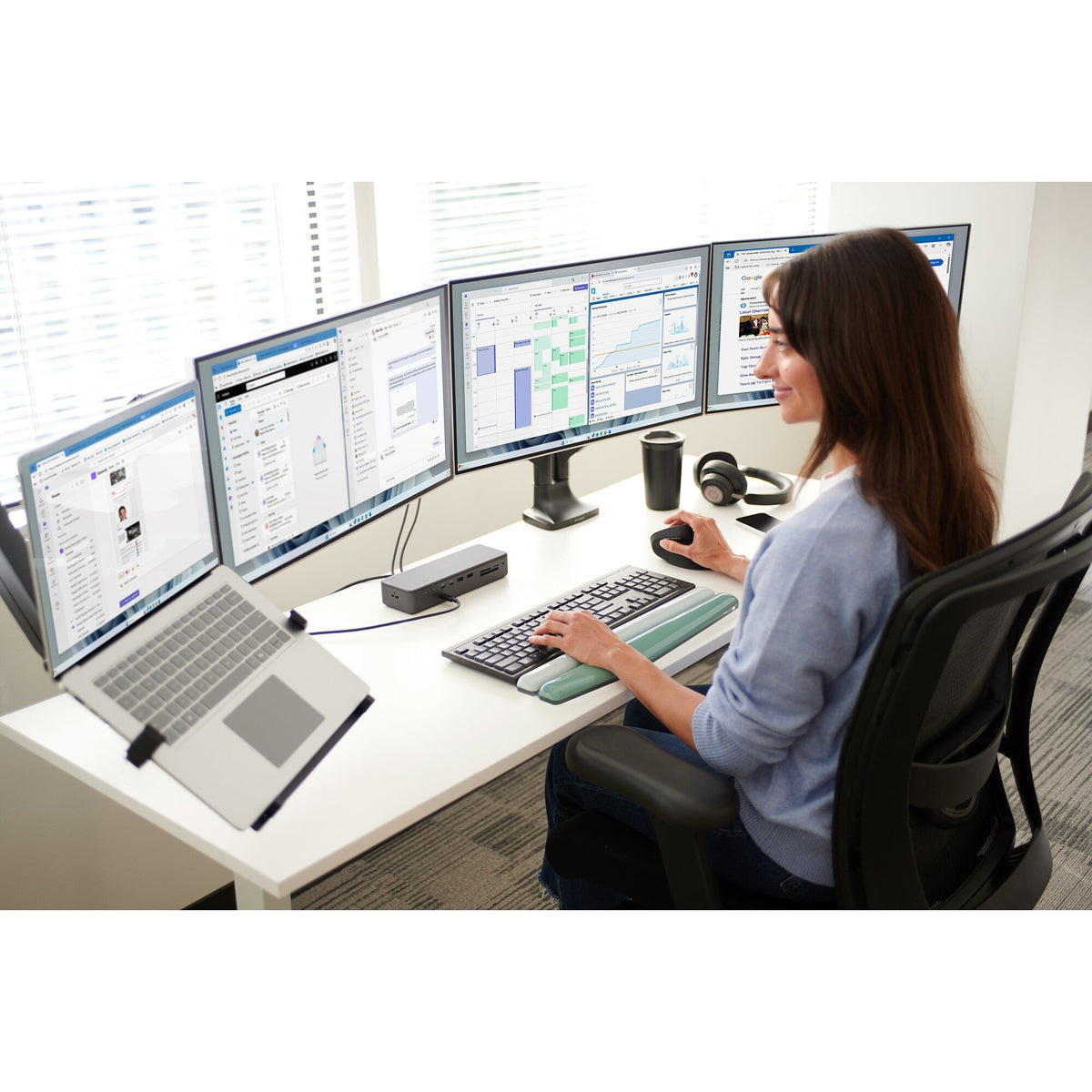 Kensington SmartFit One-Touch Dual Monitorarm
