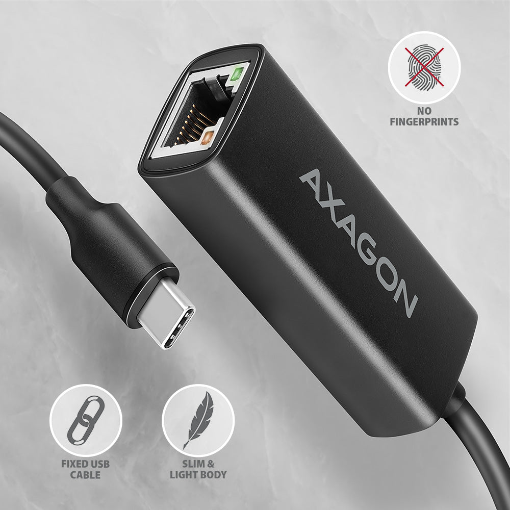 Axagon ADE-ARC USB‑C 3.2 Gen 1 – Gigabit‑Ethernet‑Adapter, Realtek 8153