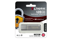 Kingston Technology DataTraveler Locker+ G3 USB-Stick 128 GB USB Typ-A 3.2 Gen 1 (3.1 Gen 1) Silber