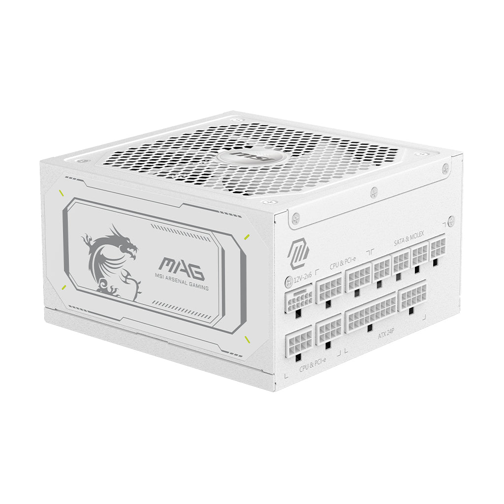 MSI MAG A1000GL PCIE5 WHITE Netzteil 1000 W 24-pin ATX ATX Weiß