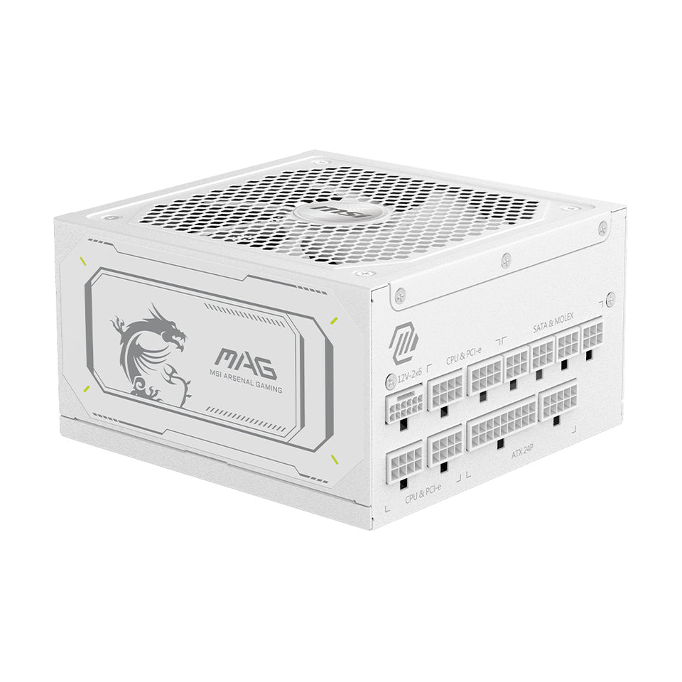 MSI MAG A1000GL PCIE5 WHITE Power Supply 1000W 24-pin ATX ATX White