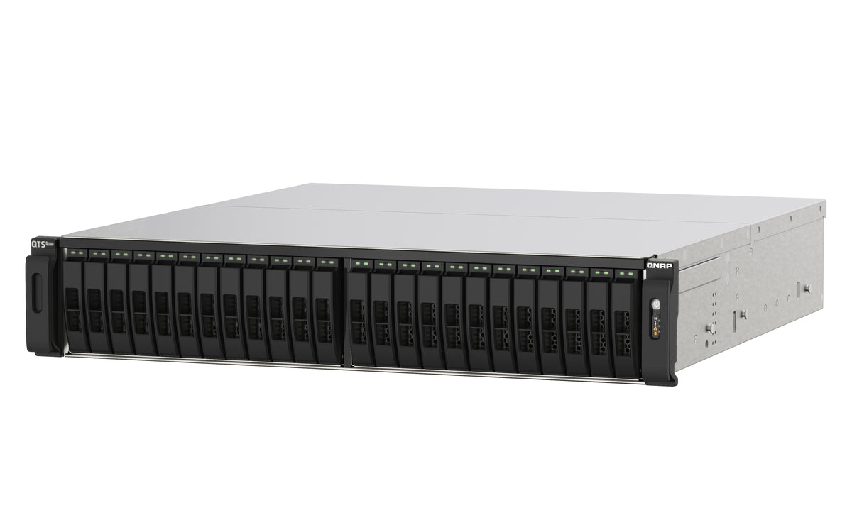 QNAP TS-h2490FU NAS Rack (2U) EPYC 7302P 128 GB DDR4 0 TB QuTS hero Schwarz, Grau