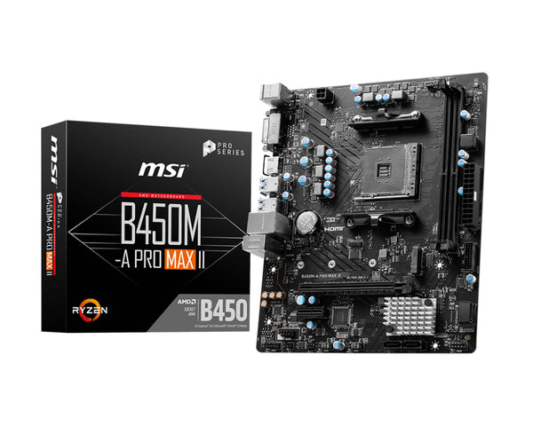 MSI B450M-A PRO MAX II Motherboard AMD B450 Sockel AM4 micro ATX