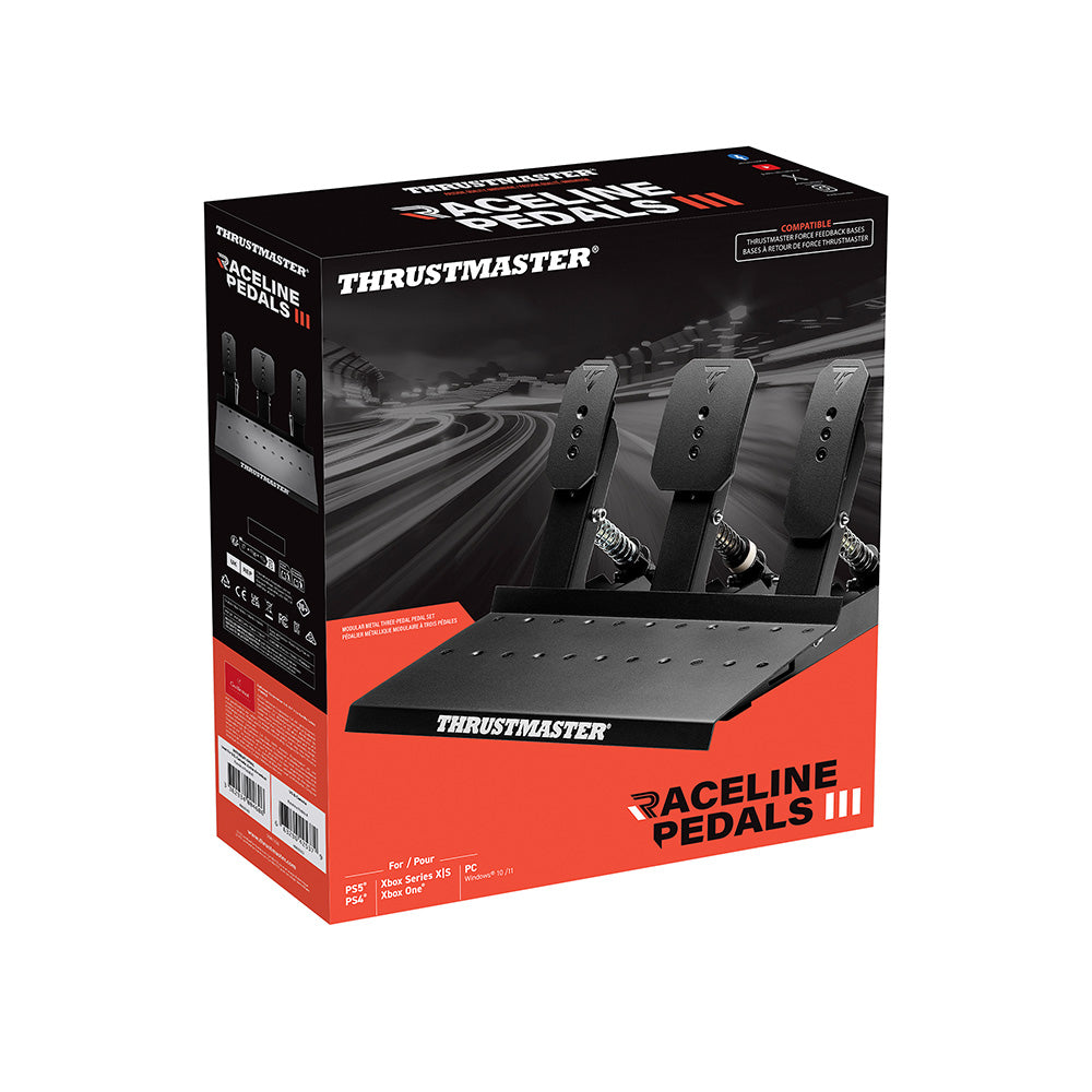 Thrustmaster Raceline Pedals III Schwarz RJ-12 Pedale Analog / Digital PC, PlayStation 4, PlayStation 5, Xbox One, Xbox Series S, Xbox Series X, Xbox One X, Xbox One S