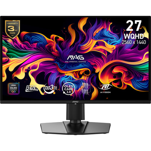 MSI MAG 274QP QD-OLED X24 Computerbildschirm 67,3 cm (26.5") 2560 x 1440 Pixel Wide Quad HD Schwarz
