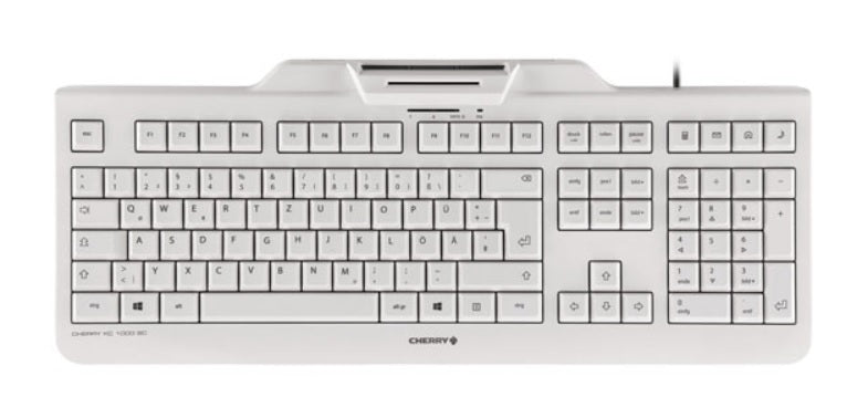 CHERRY KC 1000 SC Tastatur USB Schweiz Grau