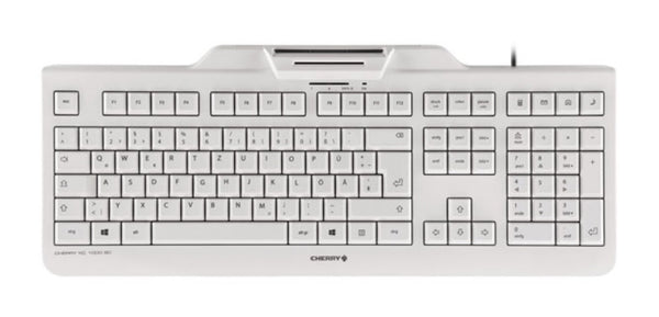 CHERRY KC 1000 SC Tastatur USB Schweiz Grau
