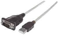 Manhattan USB auf Seriell-Konverter, Zum Anschluss eines seriellen Geräts an einen USB-Port, Prolific PL-2303HXD-Chipsatz, 0,45 m