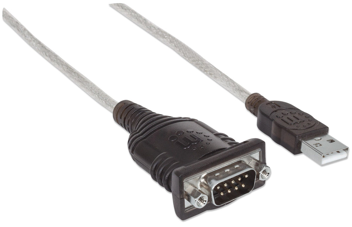 Manhattan USB auf Seriell-Konverter, Zum Anschluss eines seriellen Geräts an einen USB-Port, Prolific PL-2303HXD-Chipsatz, 0,45 m