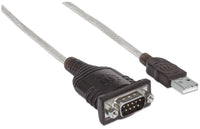 Manhattan USB auf Seriell-Konverter, Zum Anschluss eines seriellen Geräts an einen USB-Port, Prolific PL-2303HXD-Chipsatz, 0,45 m